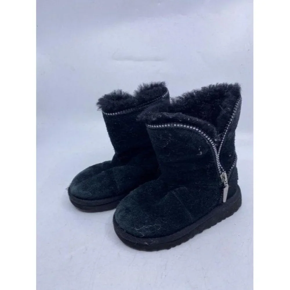 Ugg Australia Black Kids Zipper Accent Bootsbootie